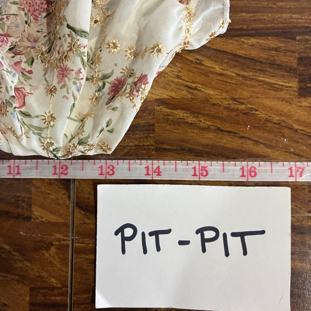 NEW Francesca's‎ Anna Floral Corset Top Size M Regency Wedding Bridal Dainty Ren - Picture 12 of 14